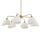 Biddeford - 6 Light Beaded Pendant - White