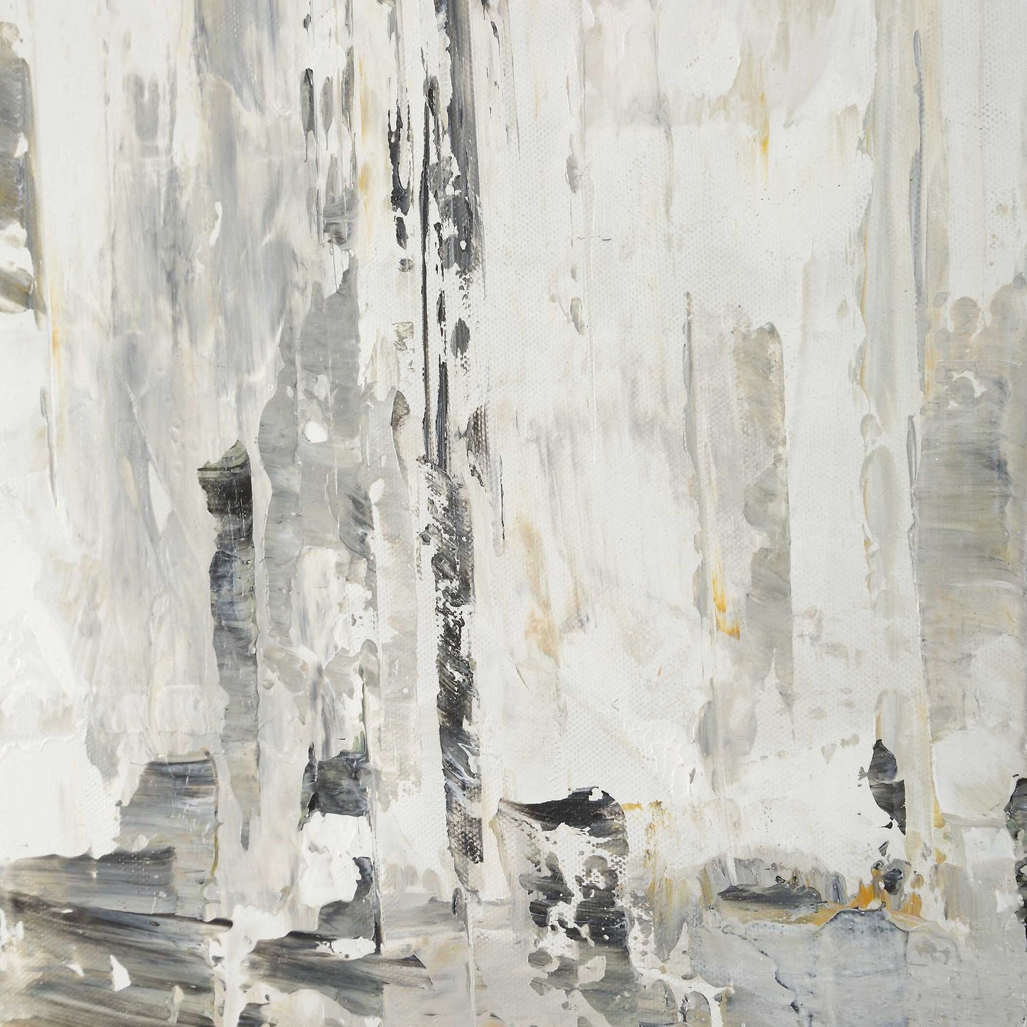 Hours In Silence - Abstract Art - Black / Brown / Gray / White / Woodtone