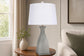 "Sage Elegance" Art Glass Table Lamp (Set of 2) - Frosted Sage Green / Frosted Crystal