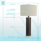Slate Stone Metal & Jade Table Lamp (Set of 2) - Gray Slate