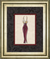 Fashion Dress Il By Susan Osbourne Framed Print Wall Art - Red