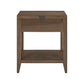 Shaker Lakes - Open Nightstand With Charging Station - Harvest Brown