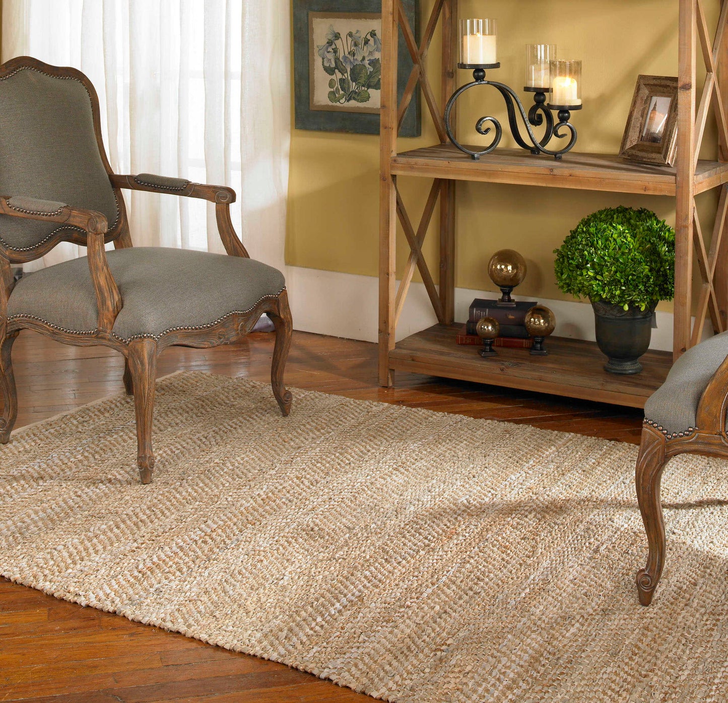 Tobais - Rescued Leather & Fabric Rug