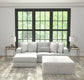 Logan - Upholstered Sectional With Comfort Coil Seating - 46" Cocktail Ottoman And Accent Pillows Included