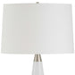Quinn - Table Lamp - White & Silver