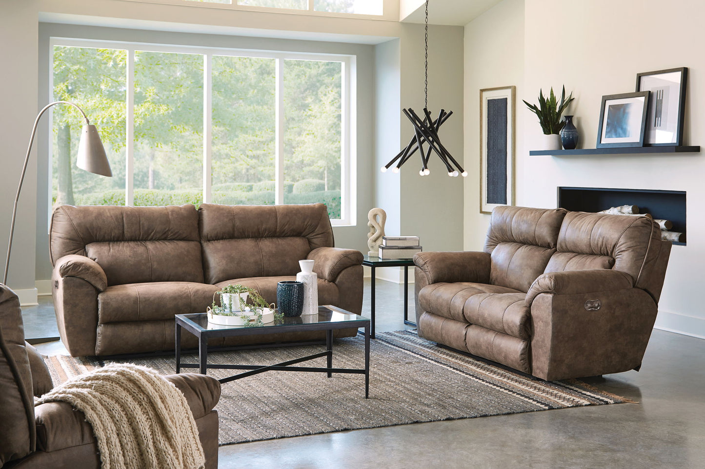 Hollins - 88" Power Reclining Sofa - Coffee