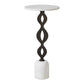 Ila - Round Drink Table - Bronze / White