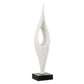 Fluid Drop - Stone Sculpture - White
