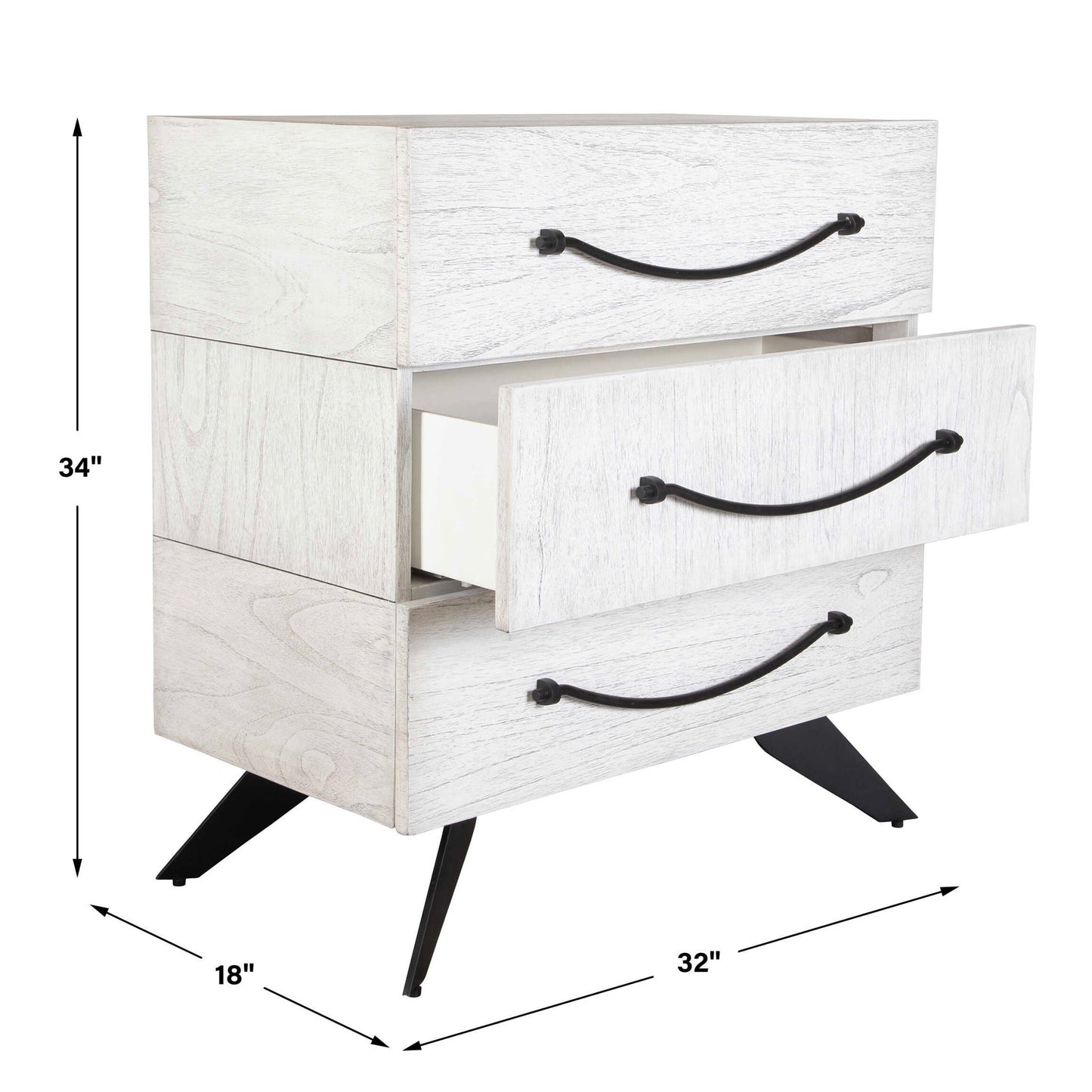 Vivi - 3 Drawer Chest - White