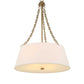 Andalucia - 4 Light Drum Pendant - Gold / White
