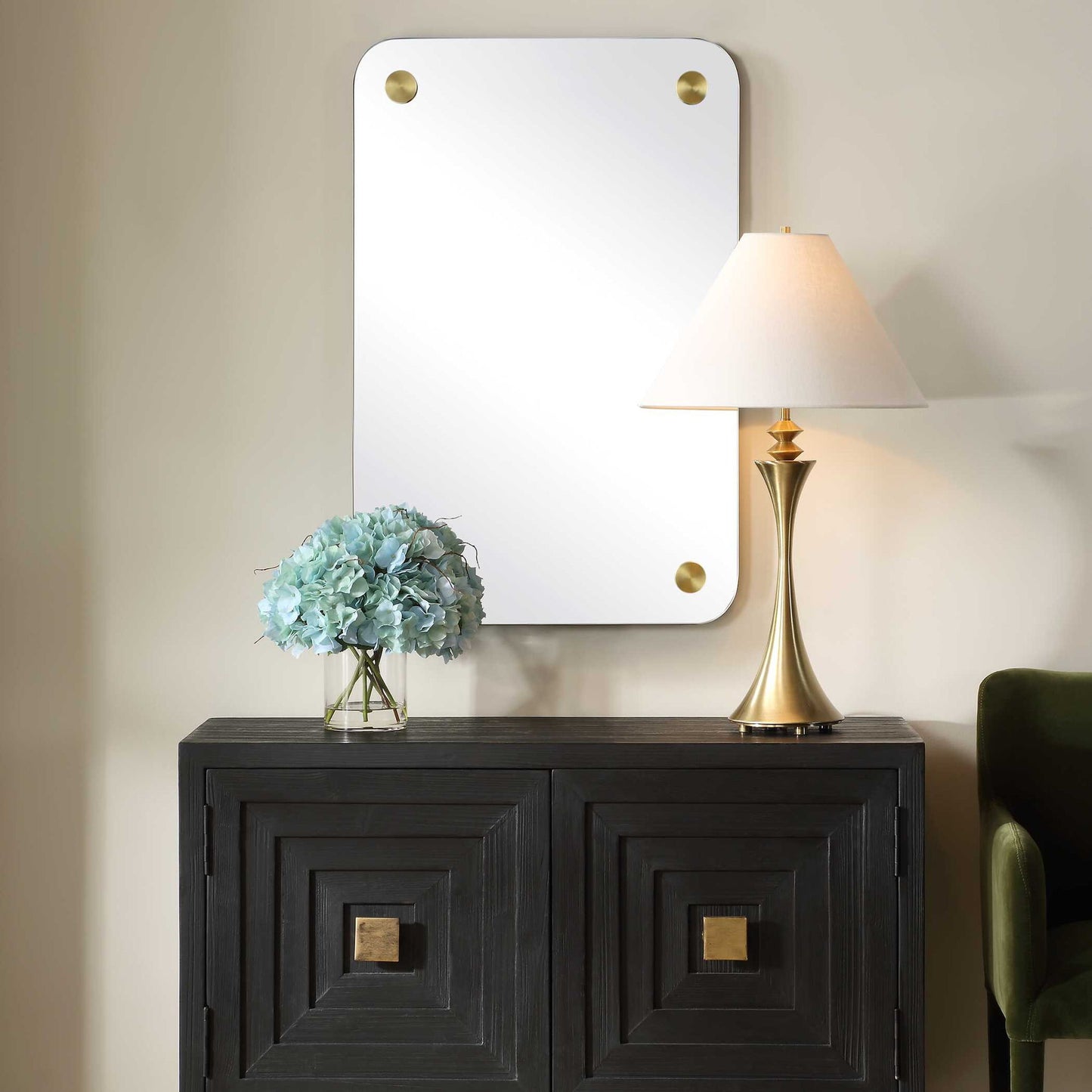 Hamrick - Frameless Mirror - Brass / Gold