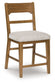 Cabalynn - Upholstered Barstool (Set of 2) - Oatmeal / Light Brown