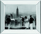 Manhattan, View From Radio City Music Hall, 1935 By The Chelsea Collection - Mirror Framed Print Wall Art - Dark Gray