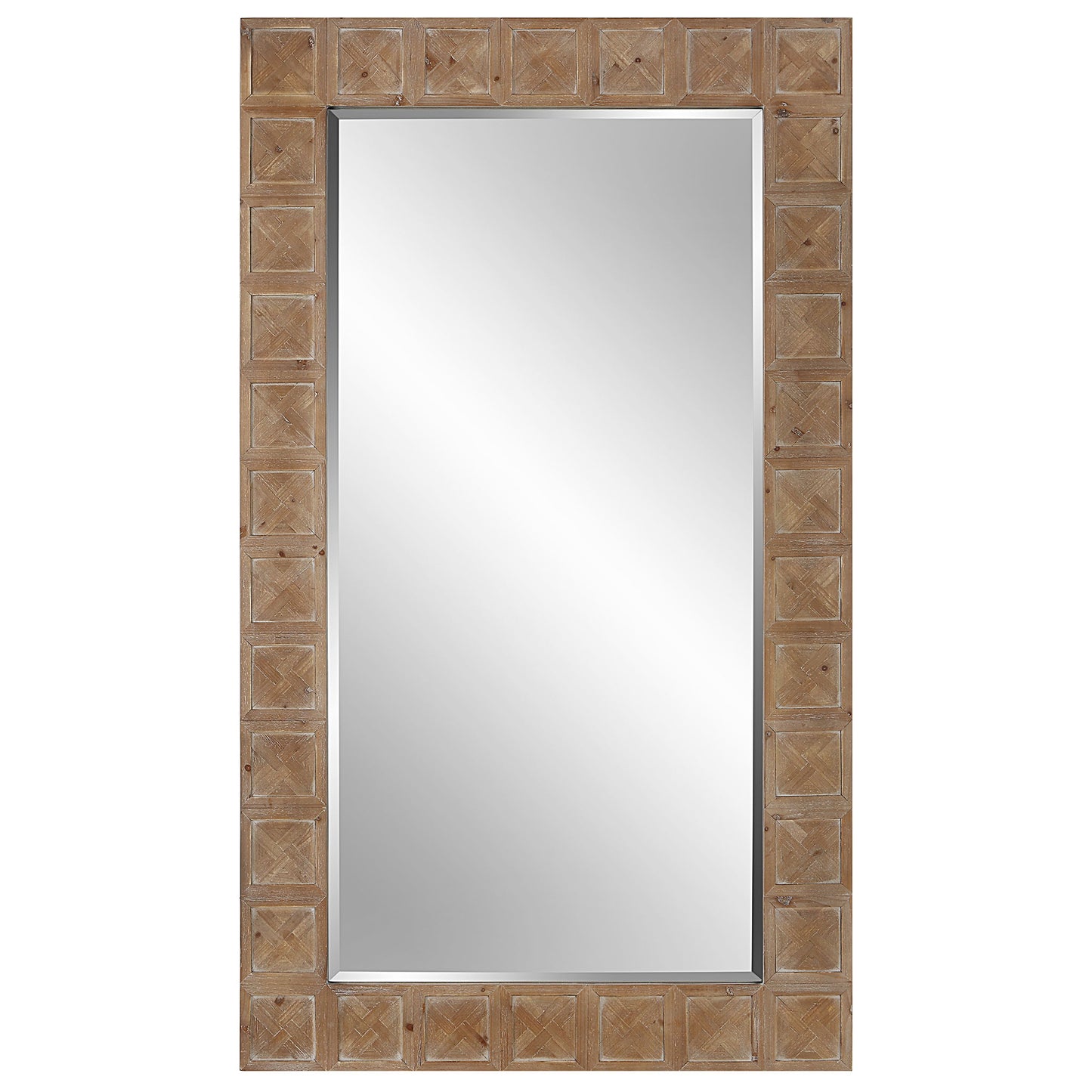 Ranahan - Rustic Farmhouse Mirror - Light Brown