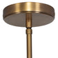 Gaia - 1 Light Watered Glass Pendant - Brass