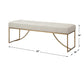 Swale - Ivory Leather Bench
