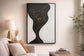 Contour Muse I Hand-Painted Canvas In Frame - Black / White
