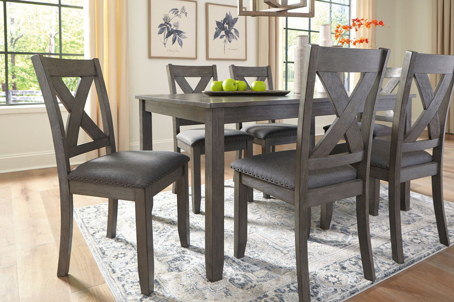 Caitbrook - RECT DRM Table Set (Set of 7) - Gray