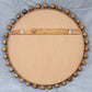 Cyra - Wood Beaded Round Mirror - Bronze