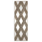 Tahira - Geometric Argyle Pattern Wall Mirror - Light Brown