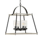 Edgecomb - 4 Light Indoor-Outdoor Pendant - Black / Gray