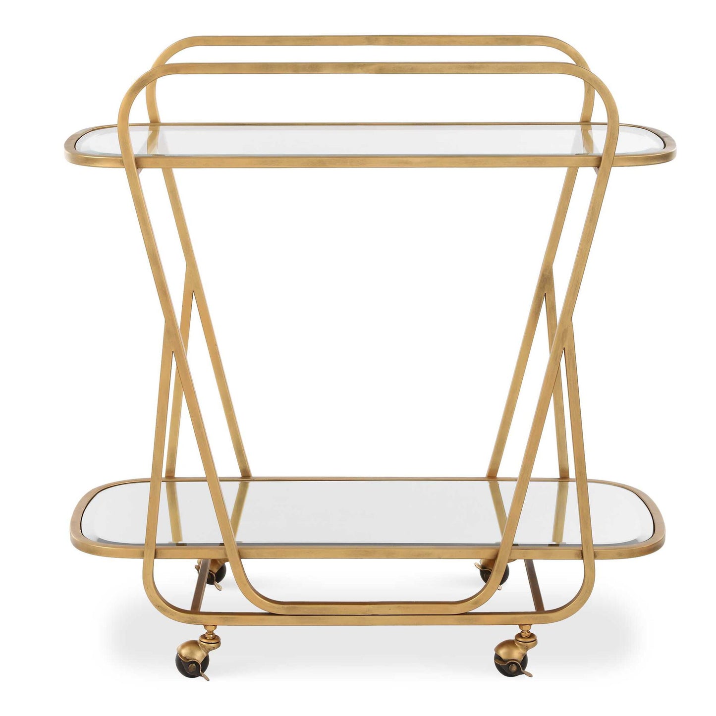 Swain - Brass Serving Cart