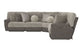 Rendezvous - 5 Piece Modular Sectional With 3 Reclining Seats & Castered Cocktail Ottoman - Umber