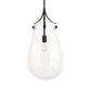 Dewdrop - 1 Light Glass Shade Pendant - Black