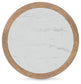Camdill - Round Cocktail Table - Light Brown / White