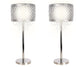"Crystal Elegance II" Metal Table Lamp (Set of 2) - Polished Nickel / Clear Crystal