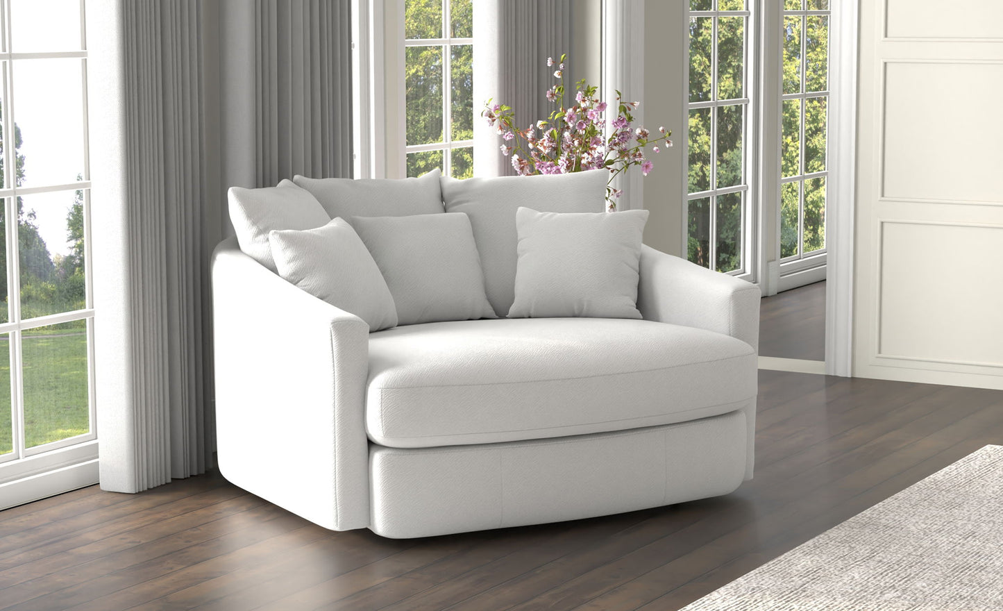 Matty - Round Accent Cuddle Chaise