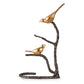 Birds On A Limb - Sculpture - Black & Gold
