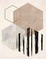 Hexagonal Display I By Daniela Santiago (Small) - Beige