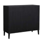 Andrei - Teak Root 2 Door Cabinet - Black / Woodtone