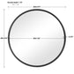 Belham - Round Iron Mirror - Black