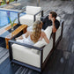 Remsen - Outdoor Sofa - Black / Oyster