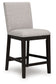 Neymorton - 5 Pc. - Rectangular Dining Room Counter Table, 4 Barstools - Dark Grayish Brown