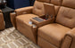 Felix - Power Reclining Loveseat With Console, Power Headrest, Lumbar, Heat & Massage
