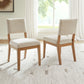 Millwork - Dining Chair (Set of 2) - White / Light Brown