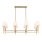 Arques - 8 Light Linear Chandelier - White / Gold