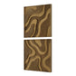 Golden Terrain - Wooden Wall Decor (Set of 2) - Brown / Gold