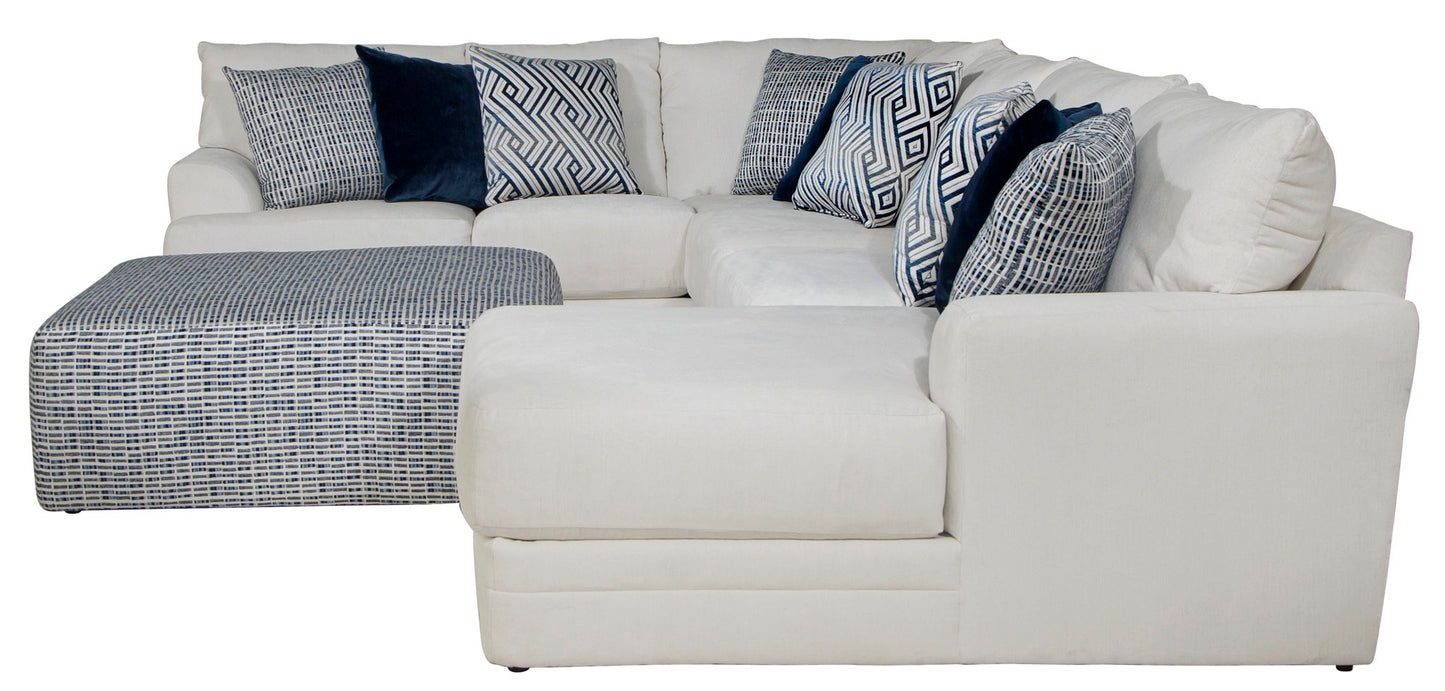 Polaris - Sectional With Comfort Coil Seating, 9 Included Accent Pillows And Included Cocktail Ottoman