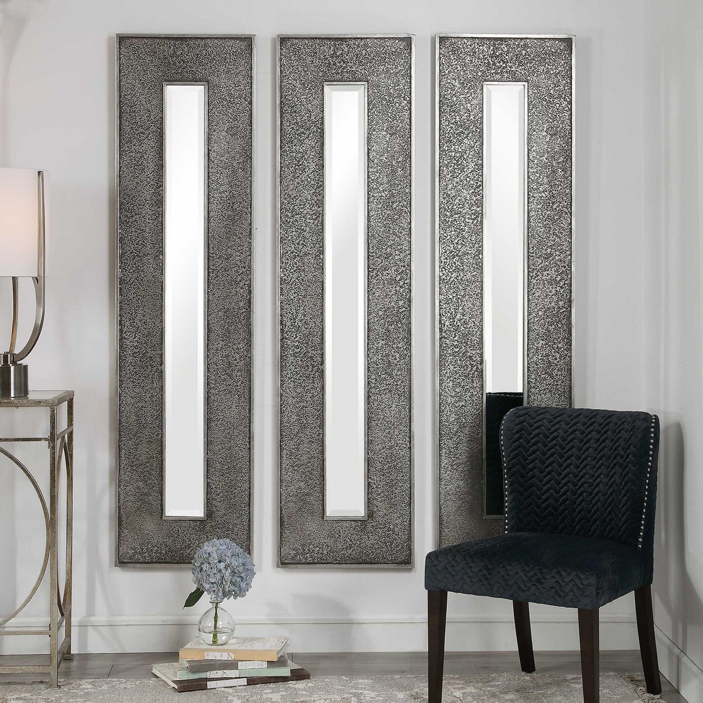 Bannon - Tall Metallic Mirror - Dark Gray