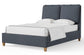 Nordhaven - Upholstered Bed - Clear Maple Legs