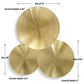 Cymbalic - Round Brass Wall Art (Set of 3) - Brass