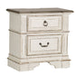 Abbey Park - 2 Drawer Nightstand With Charging Station - Antique White