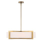 Cresson - 4 Light Drum Pendant - White / Gold