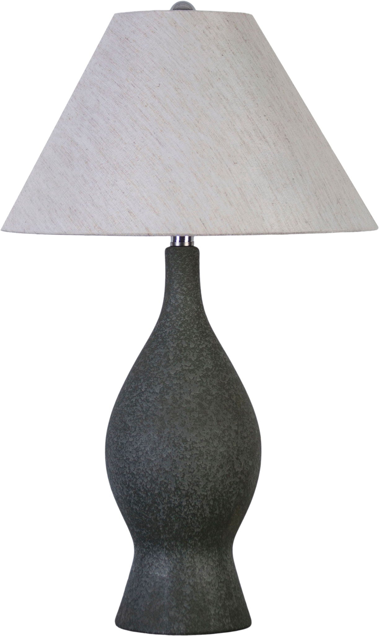 "Cerulean Elegance" Ceramic Table Lamp (Set of 2) - Blue Gray