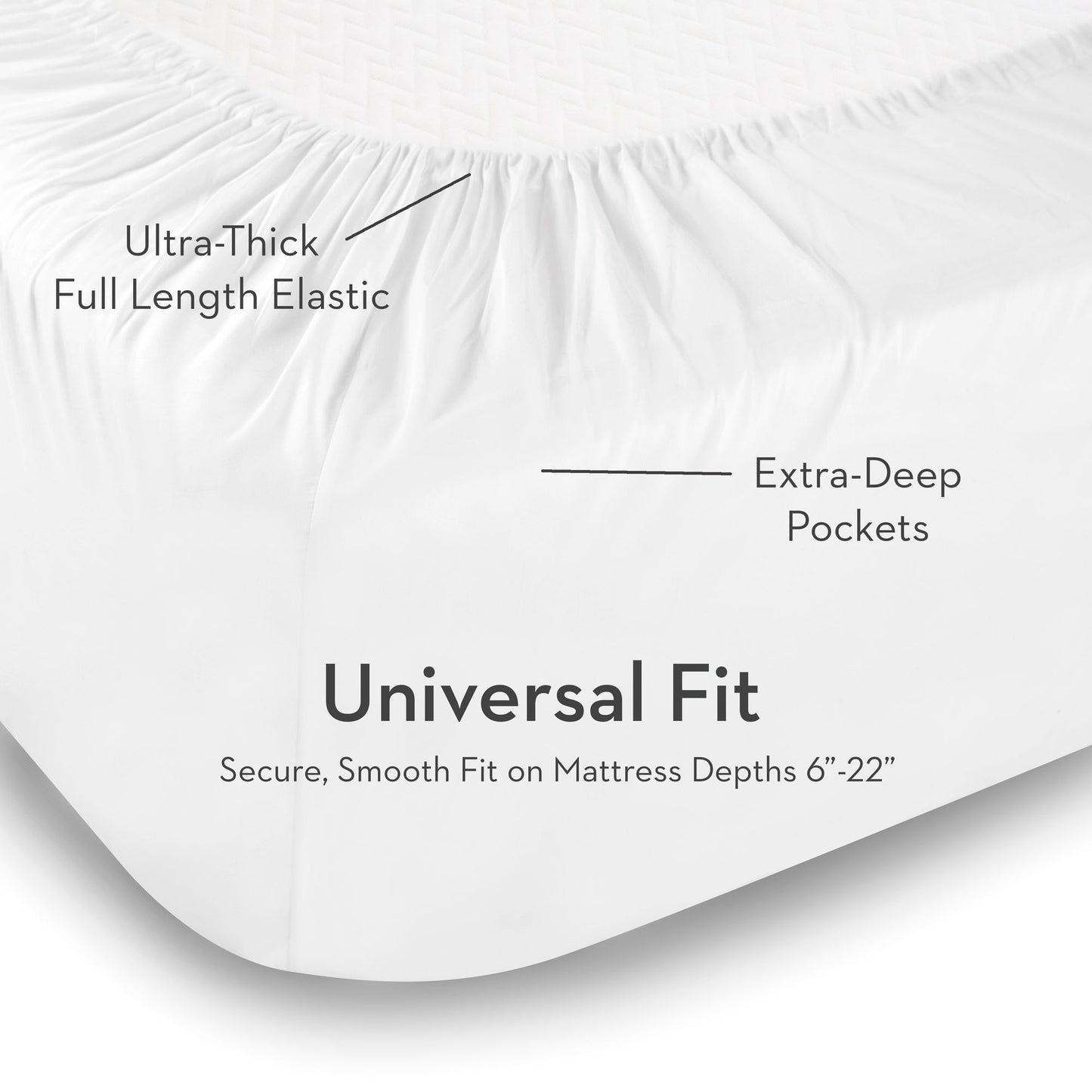 Woven Supima - Cotton Sheets - Split King - White
