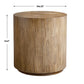 Nevis - Wood Cylinder Side Table - Woodtone
